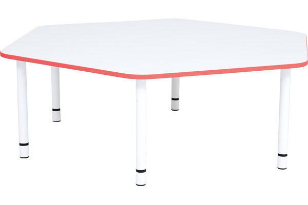 Šesťuholíkové stoly Quadro cervena