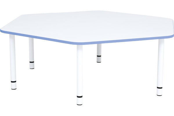 Šesťuholíkové stoly Quadro modra