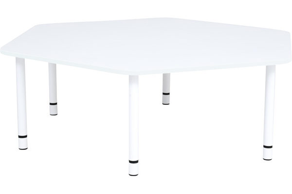 Šesťuholíkové stoly Quadro biely